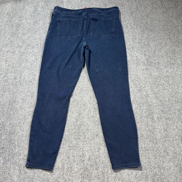 Spanx Jeans Womens 1X Skinny Ankle Blue High Rise Pull On - Picture 2 of 9